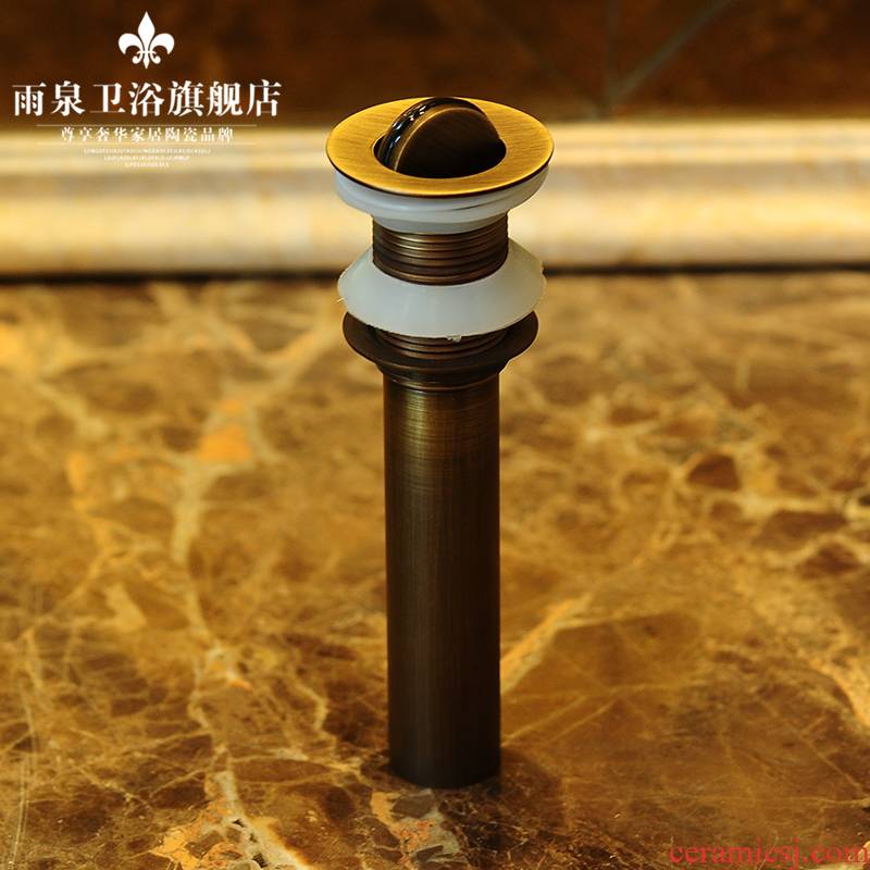 Spring rain all copper water valve flap archaize color ceramic lavatory valve to the water basin sink in the water