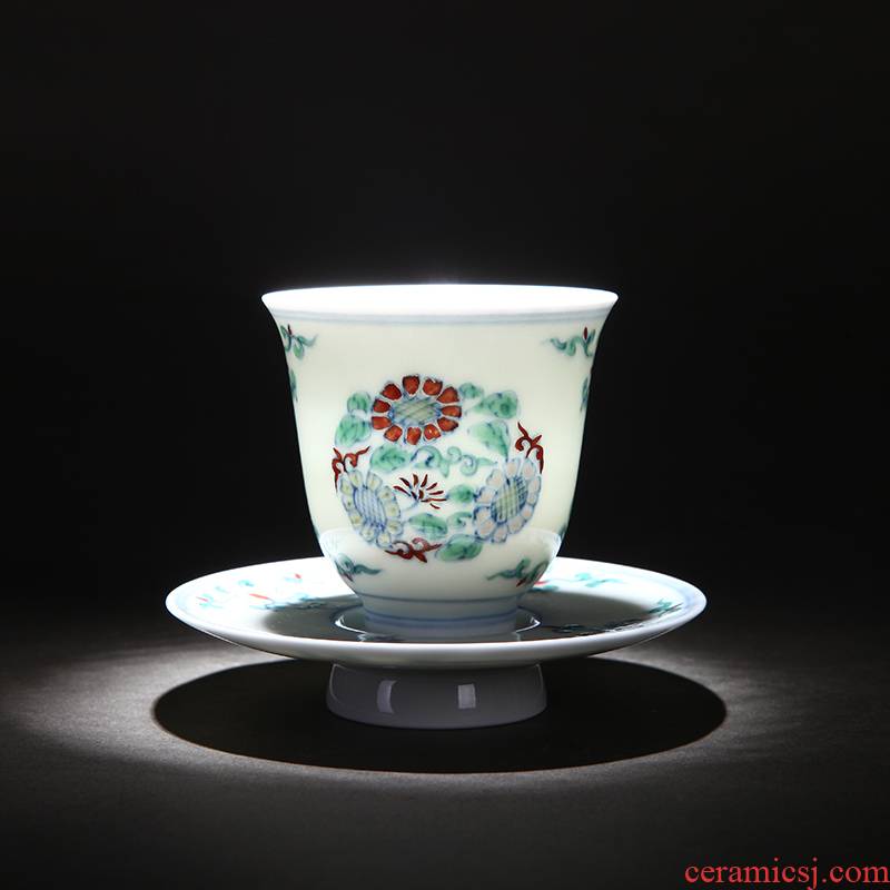 The Bucket color cup hand - made porcelain of jingdezhen ceramics tea cups masters cup kung fu tea set