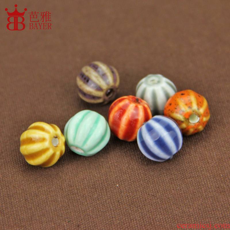 Ba jas Q jingdezhen ceramic powder bead pen nib of diy bracelet beads accessories material beads