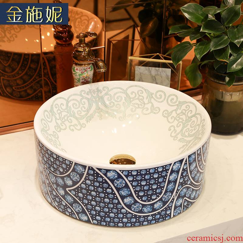 Ceramic art on the stage basin sink straight barrel toilet commode hotel home for wash basin of many design and color