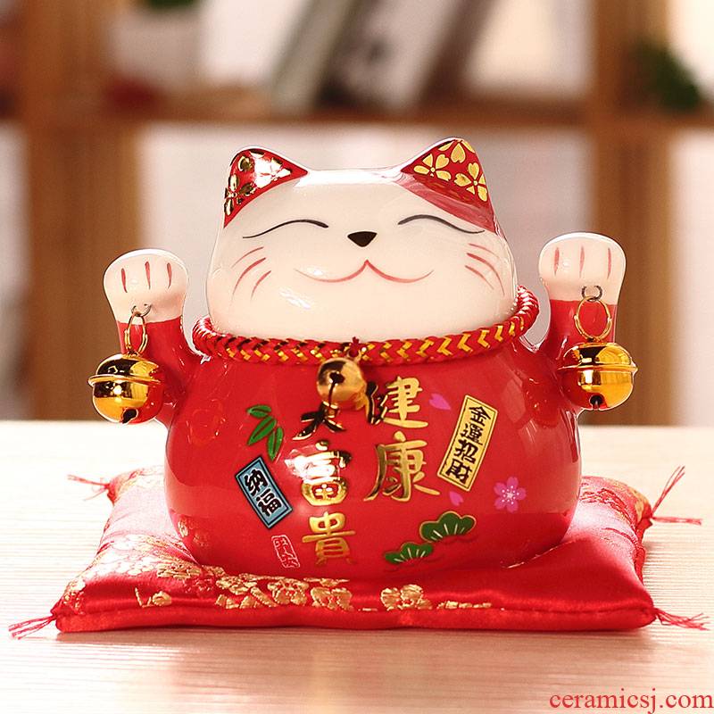 Plutus cat small place ceramic creative gifts home decoration Japanese piggy Banks store opening rich cat sitting room