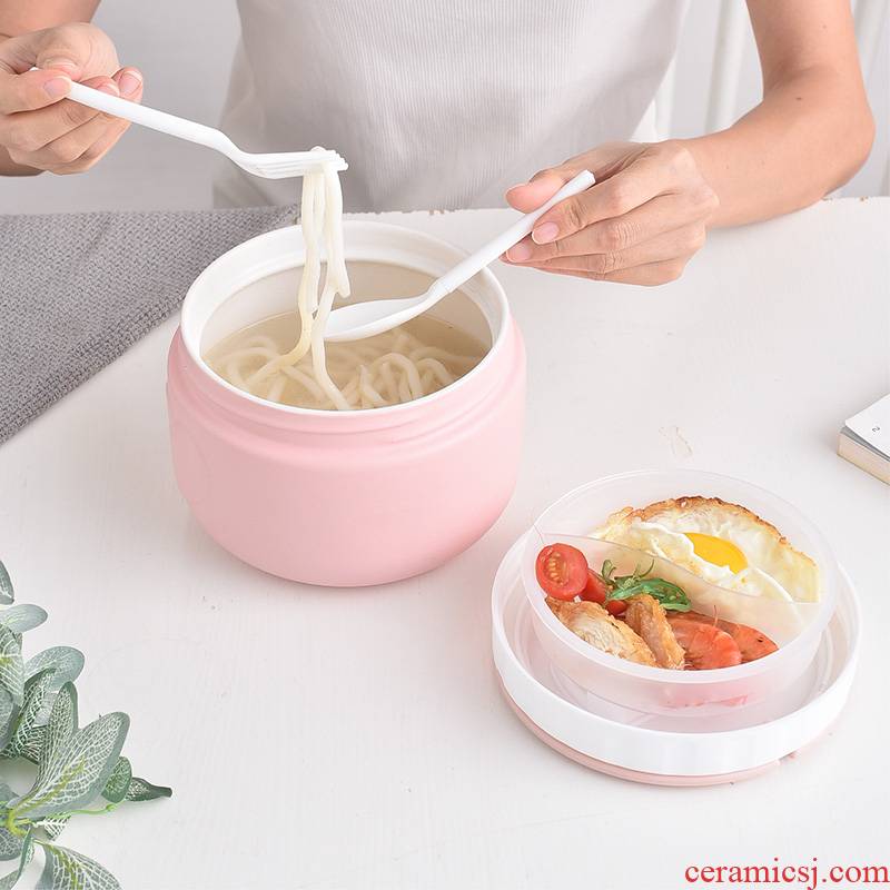 Mercifully rainbow such use ceramic frame job lunch box lid with handle li riceses leave bento soup bowl can microwave oven