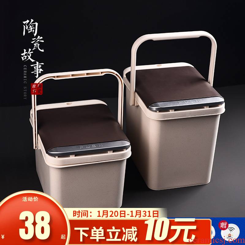 Ceramic story intellisense dross barrels tea accessories tea filter household wastewater tank tea bucket bucket