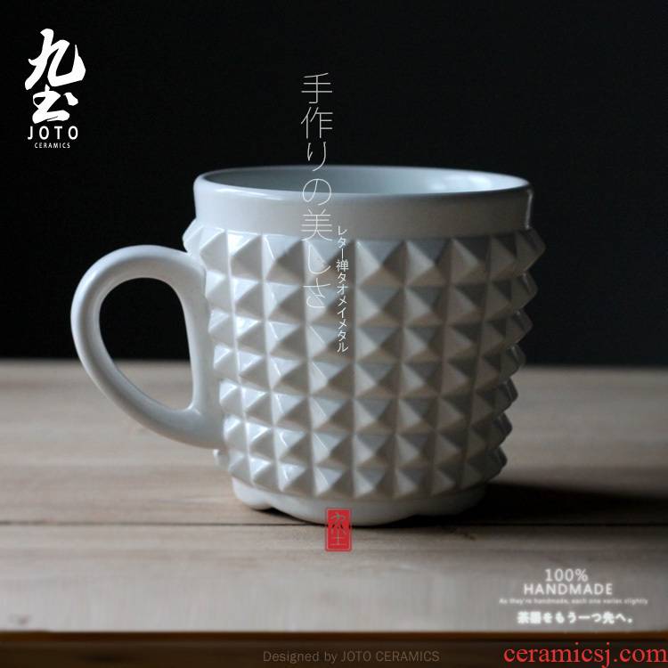 About Nine soil coffee cup couples present move rock glass ceramic coffee cup rivet cool office keller