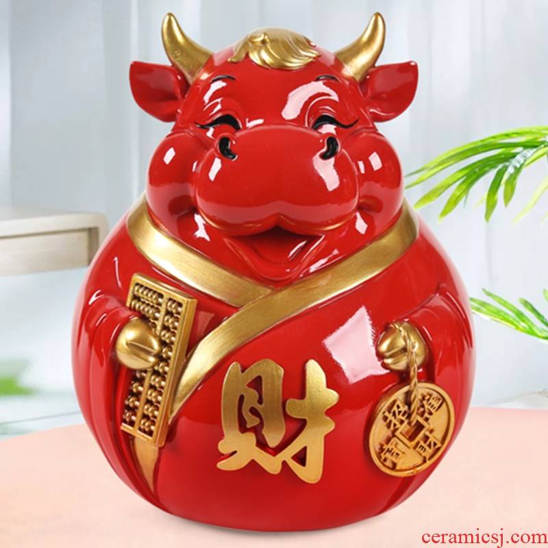 The year of The ox jar ceramic zodiac children into not only The Taurus furnishing articles high - capacity desirable adult household size