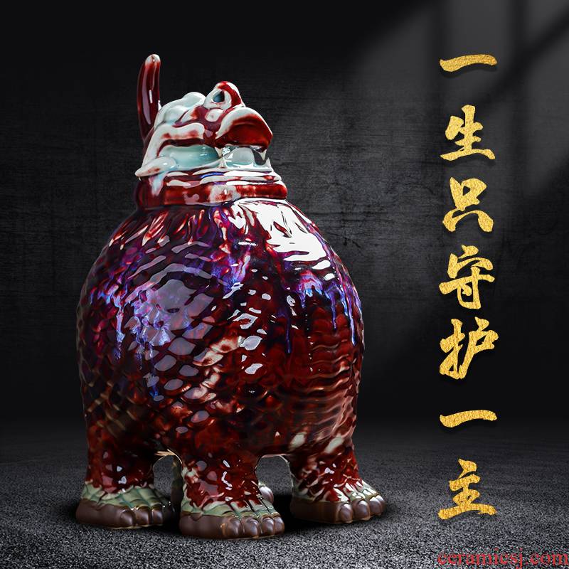 Variable lu jun porcelain day the mythical wild animal the opened housewarming gift sitting room porch large new Chinese style household adornment furnishing articles