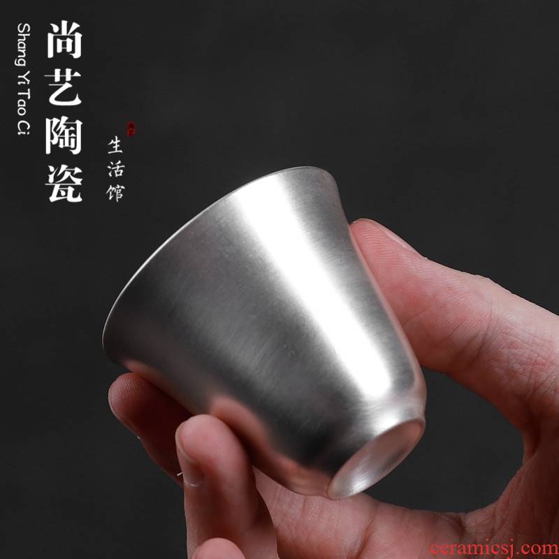 990 sterling silver ceramic cups manual coppering. As silver sample tea cup bowl is one single CPU kung fu tea master cup perfectly playable cup