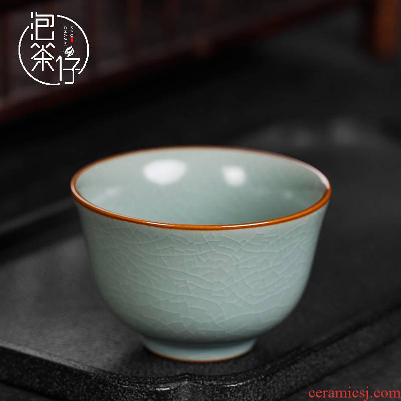 Your up kunfu tea cup single cup size master tea cups sliced open can raise the ice crack glaze, ceramic single sample tea cup