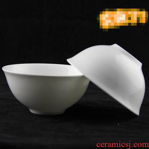 5 "Qiao mu tangshan ipads porcelain white rice bowls bowl ceramic tableware excessive penetration rainbow such as bowl bowl of Korean soup bowl mix