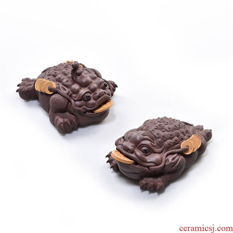 Hui shi spoil furnishing articles purple sand tea to keep spittor kung fu tea tea accessories frog toad tea play