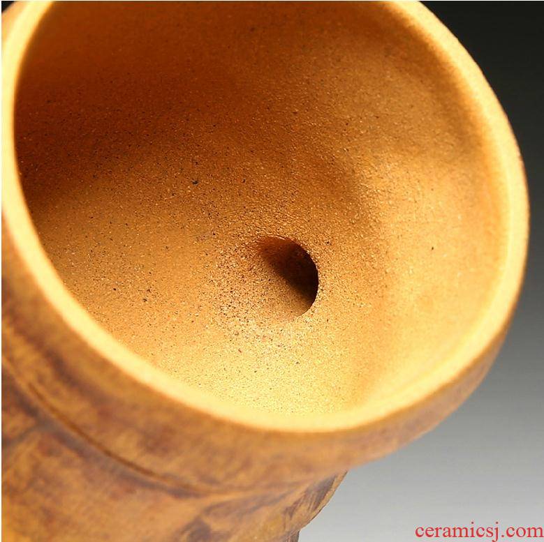 Qiao mu JS yixing purple sand filter) tea tea tea strainer creative bamboo went on to)