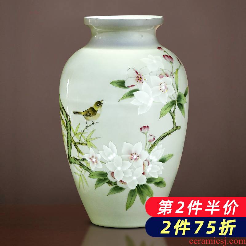 Jingdezhen ceramics vase hand - made thin foetus and exquisite bottle of new Chinese style household rich ancient frame sitting room adornment is placed