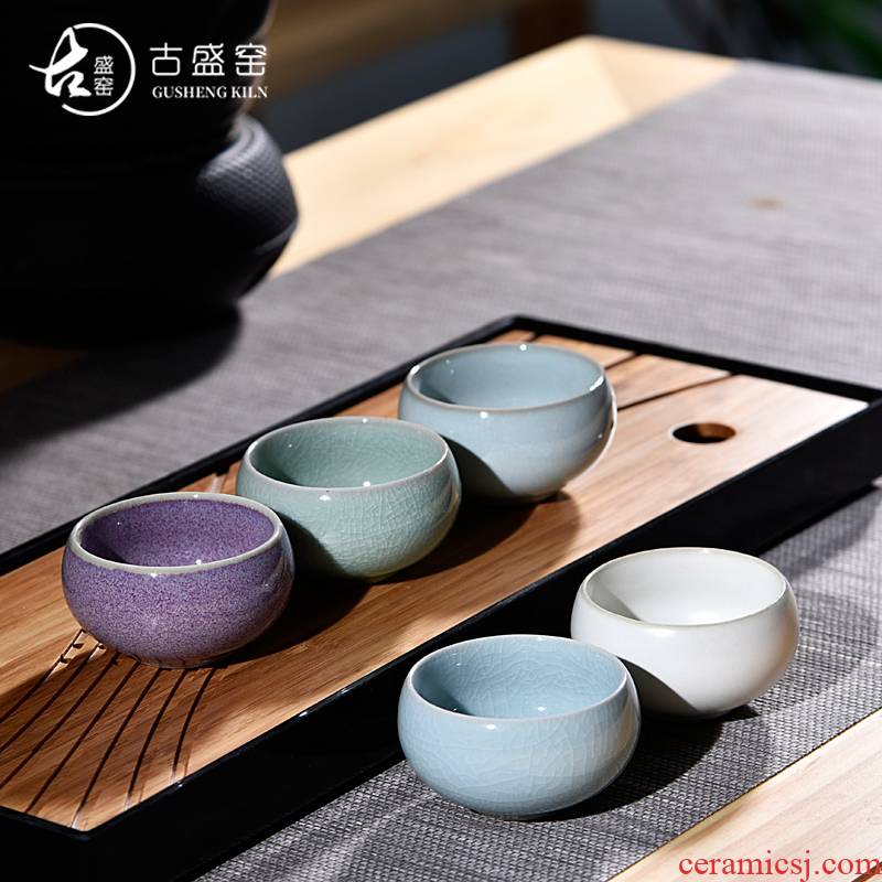 The ancient five ancient jun sheng up new your up in song dynasty sample tea cup kung fu tea tea set personal single glass ceramic bowl
