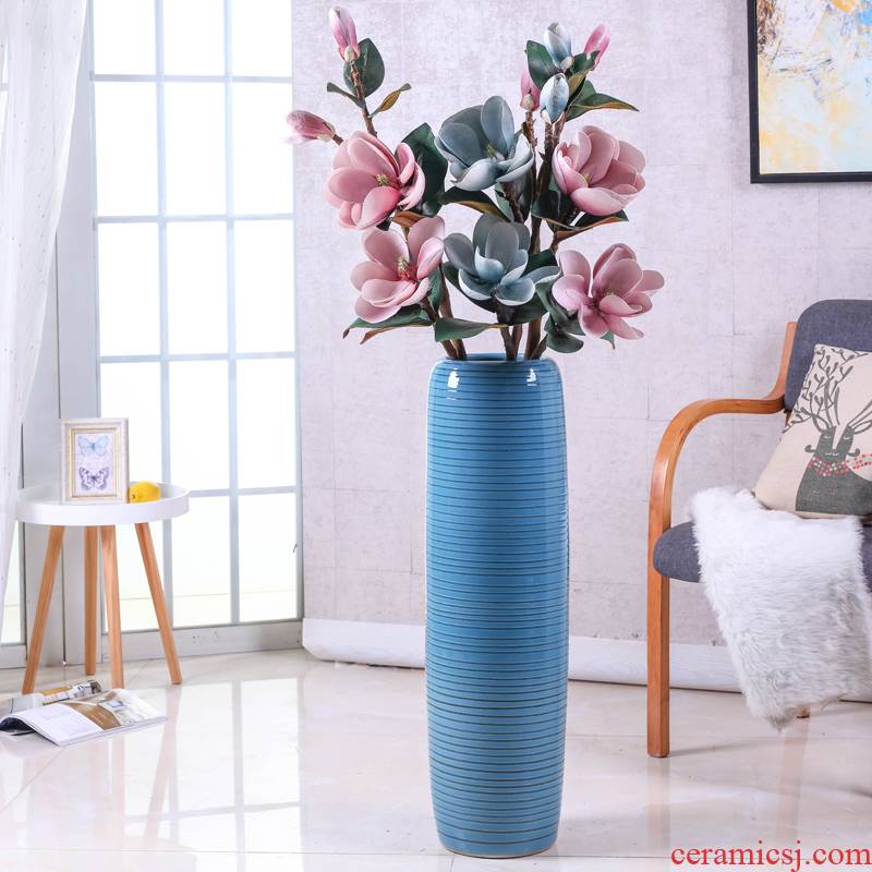 Porch ground vase jingdezhen ceramic sitting room Nordic simulation flower suit I and contracted large furnishing articles arranging flowers