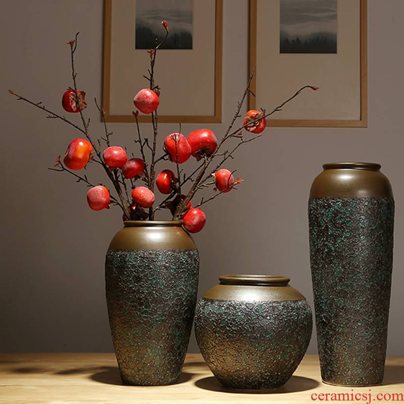 New Chinese style of jingdezhen ceramics creative dry flower vase decoration home sitting room porch decoration flower arranging furnishing articles