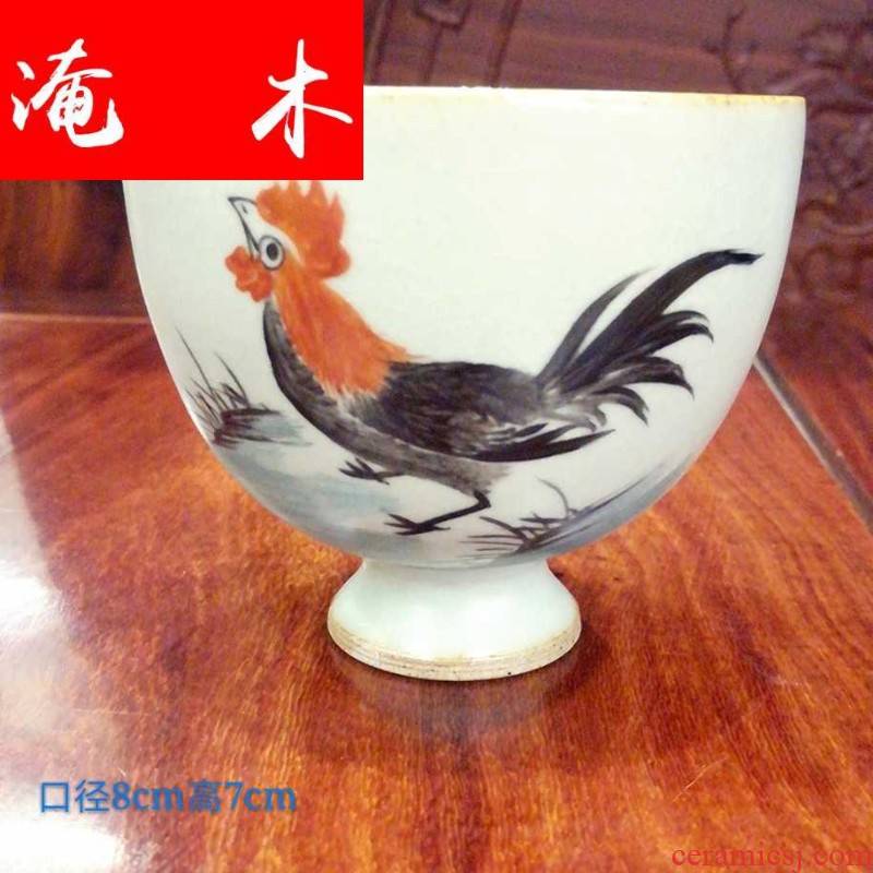Submerged wood all hand hand draw pastel chicken master cylinder cups of jingdezhen ceramic tea set gift packaging special package