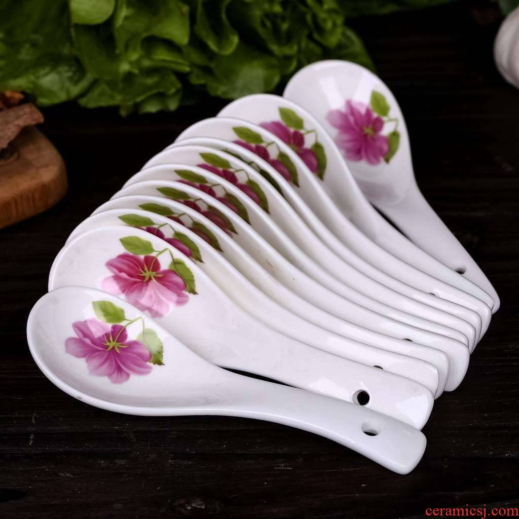 Jingdezhen new 10 small spoon, and big run home small ipads porcelain spoon ceramic spoon ladle spoon