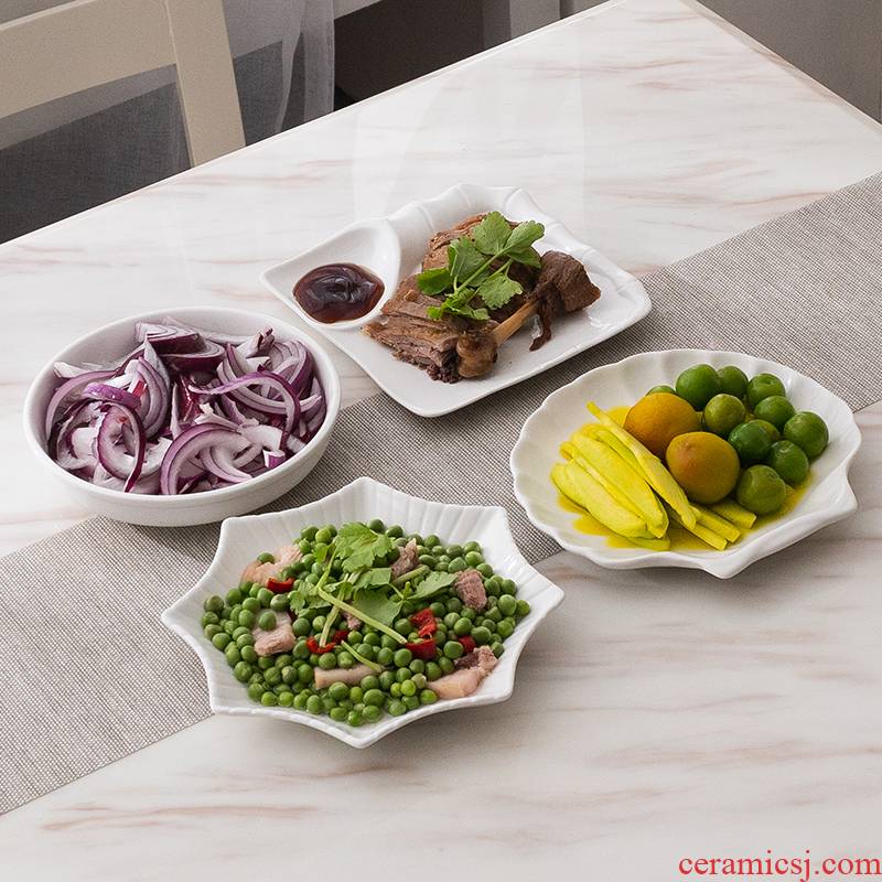 Scene for creative pattern dishes more optional 】 【 ceramic western - style dishes household noodles soup bowl plate