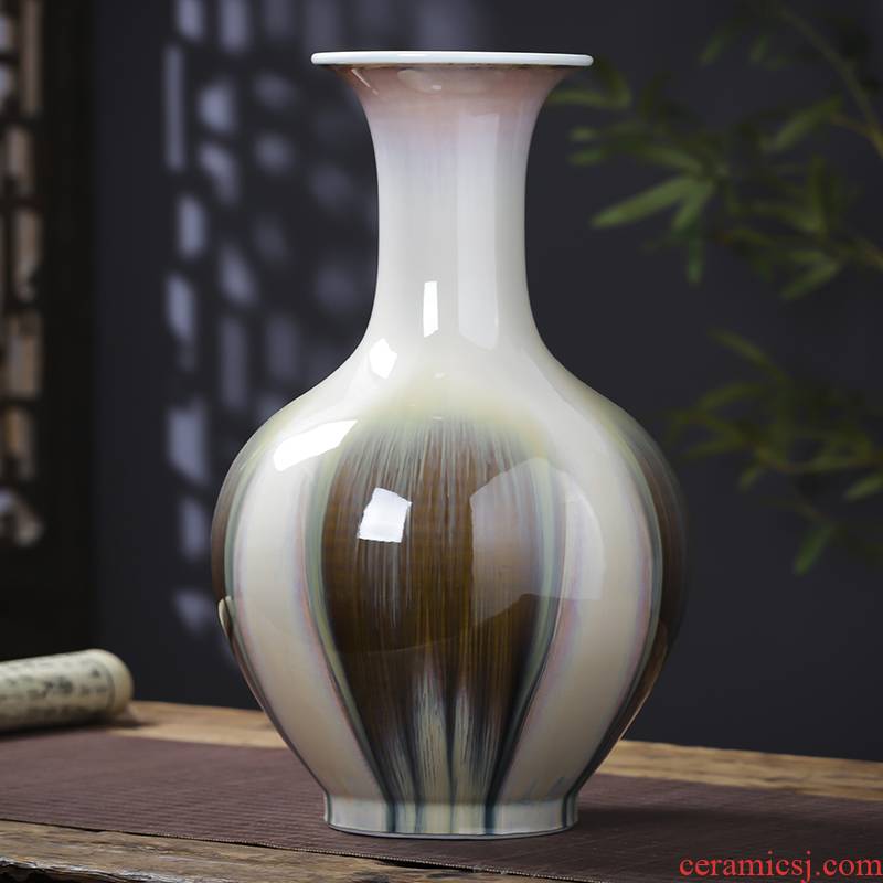 Creative jingdezhen ceramics up wiredrawing vase Chinese style household adornment flower arrangement sitting room TV ark, furnishing articles