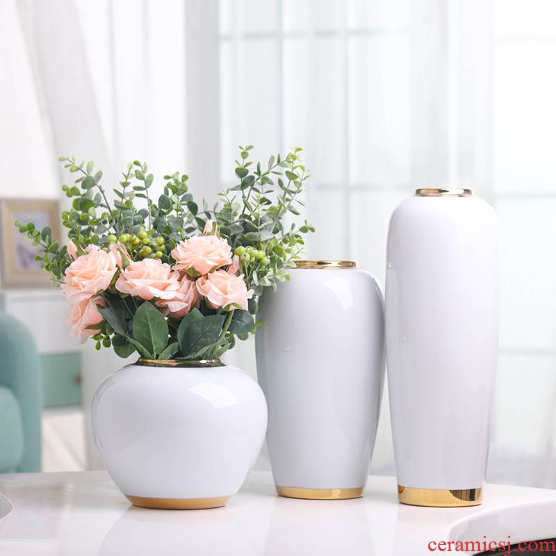 American ceramic vases, table light key-2 luxury furnishing articles wind the sitting room porch TV ark, European modern household soft adornment