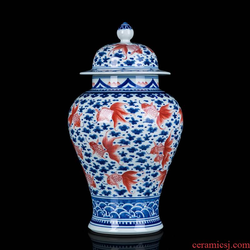 Chinese blue and white youligong hand - made porcelain of jingdezhen ceramic furnishing articles furnishing articles general household act the role ofing is tasted can of mesa