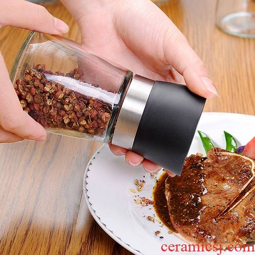 View the best pepper mill ceramic core manual grinding prickly ash black pepper bottle home ground pepper grain of grinding