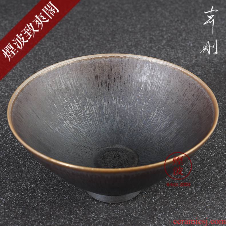 Those Japanese pottery master expedition just grain temmoku built light tea light cup sample tea cup