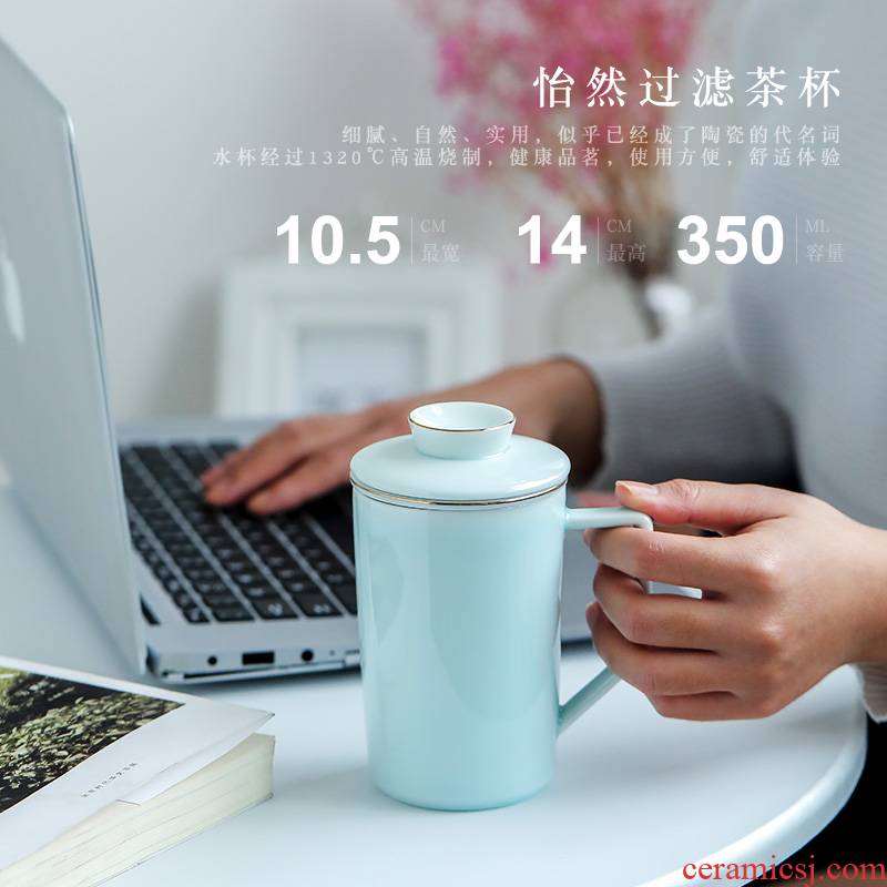 Jingdezhen creative move glass ceramic mark tide lovers ultimately responds a cup of coffee cup men 's and women' s cup