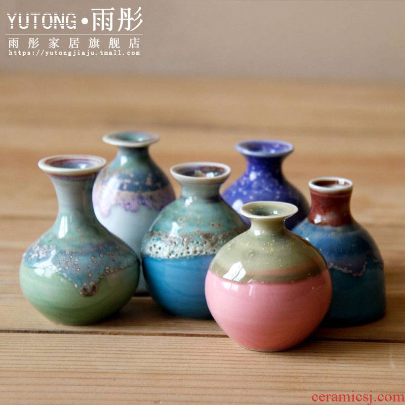 Contracted and I sitting room, dining - room home decoration ceramic vase floral furnishing articles, small and pure and fresh flower arranging flowers