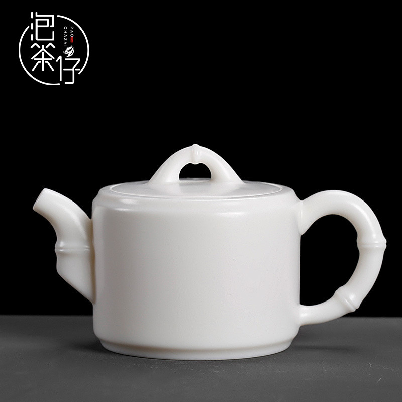 De - gen Chen, a master hand made high pot all hand teapot dehua ceramics high white porcelain pure white single pot of large size
