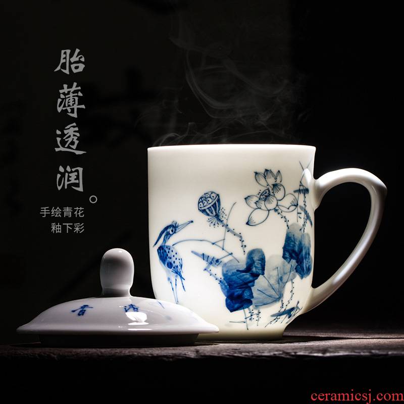 Analyzes teacups hand - made exquisite paint ceramic cups office leisure filtering cup does not affect the normal use