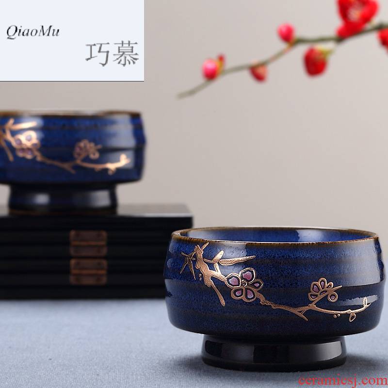 Qiao MuFengZi Taiwan ceramic cups small household teacup full cup kung fu tea set variable single CPU master CPU