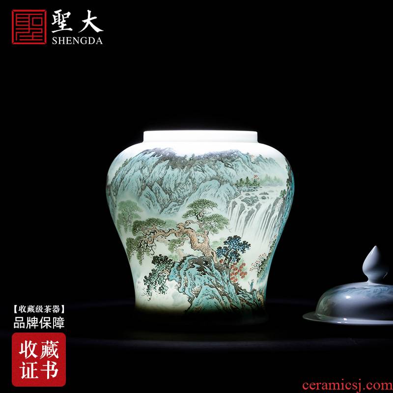 Holy big ceramic tea pot general hand - made new see wind stream store POTS of jingdezhen tea service parts by hand