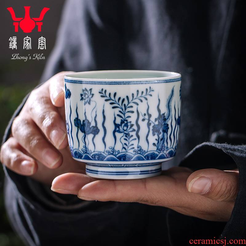 Clock home up ceramic cups porcelain maintain algae lines straight expressions using the master cup pure manual jingdezhen tea cup