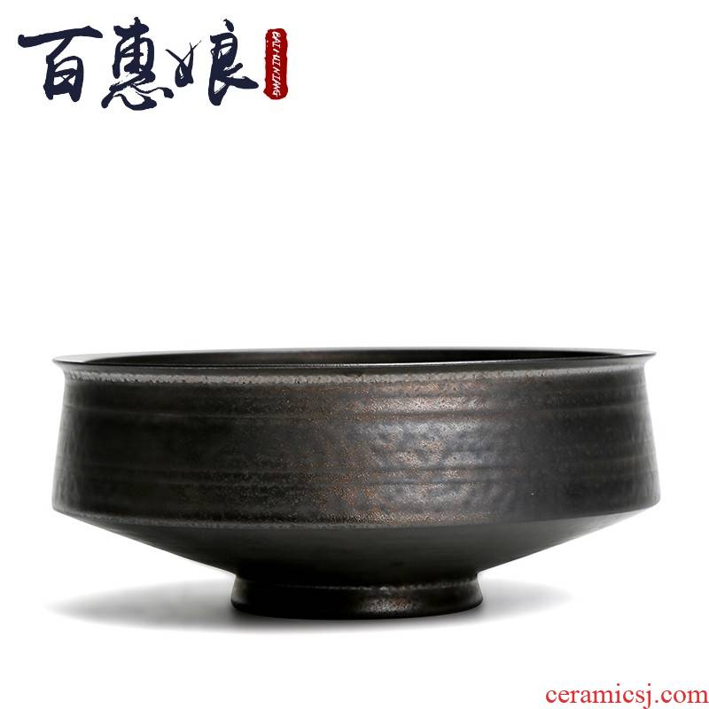 Restoring ancient ways (niang cup hot wash large tea wash to rust of pottery and porcelain glaze cylinder household washing cup container move kunfu tea