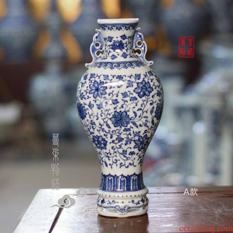 Jingdezhen painting boutique qianlong hanging elegant vase painting wall - mounted qianlong imperial porcelain vase