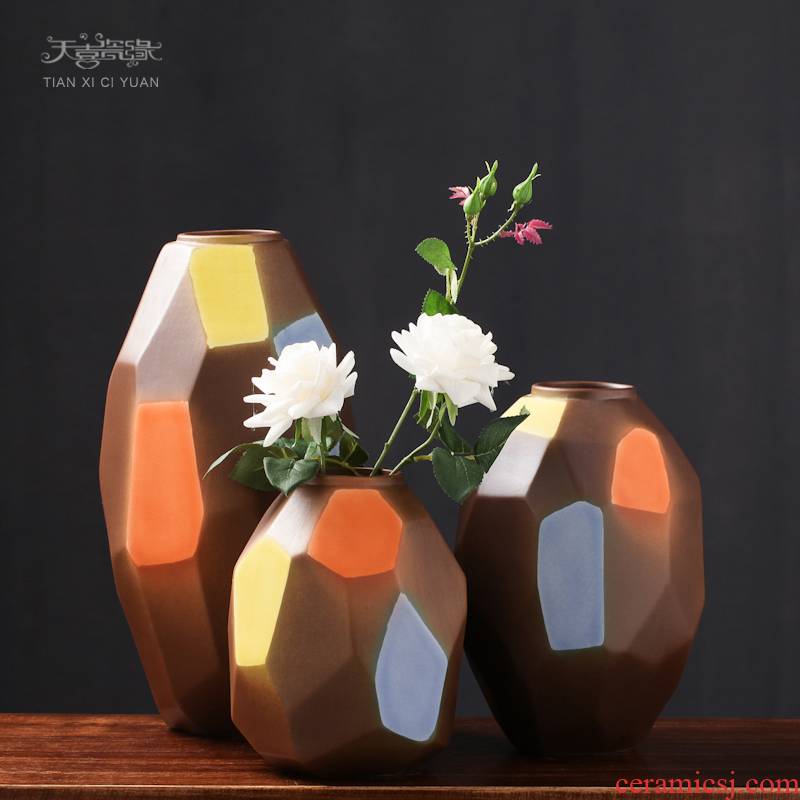 The modern ceramic vase furnishing articles creative contracted sitting room window table dry flower, flower implement home decoration