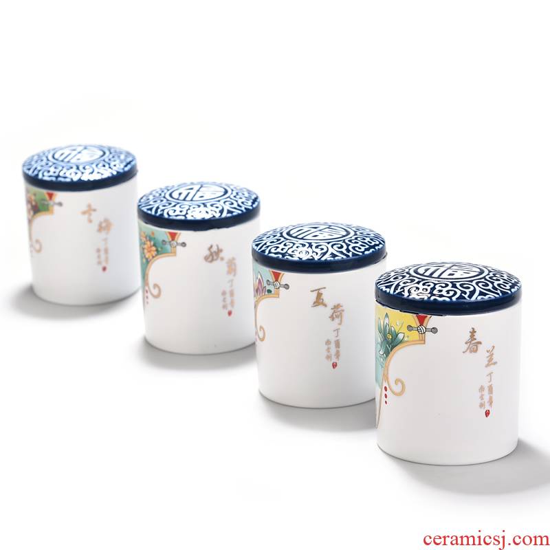 Hui shi caddy fixings spring, summer, autumn and winter seal storage POTS ceramic tea POTS puer tea boxes, tea POTS