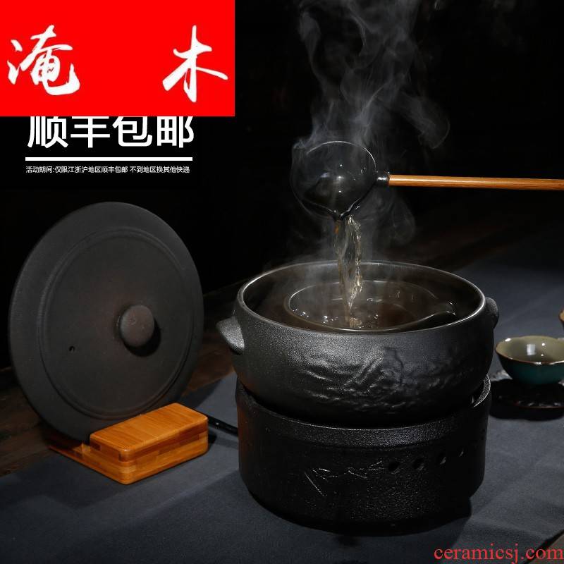 Submerged wood purple clay health ceramic POTS automatic electric TaoLu black camellia tea pot boil tea exchanger with the ceramics electric kettle