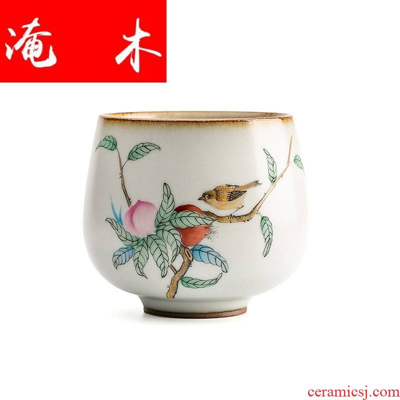 Flooded your up hand - made wood sample tea cup time slicing can raise cups jingdezhen checking ceramic main the original design