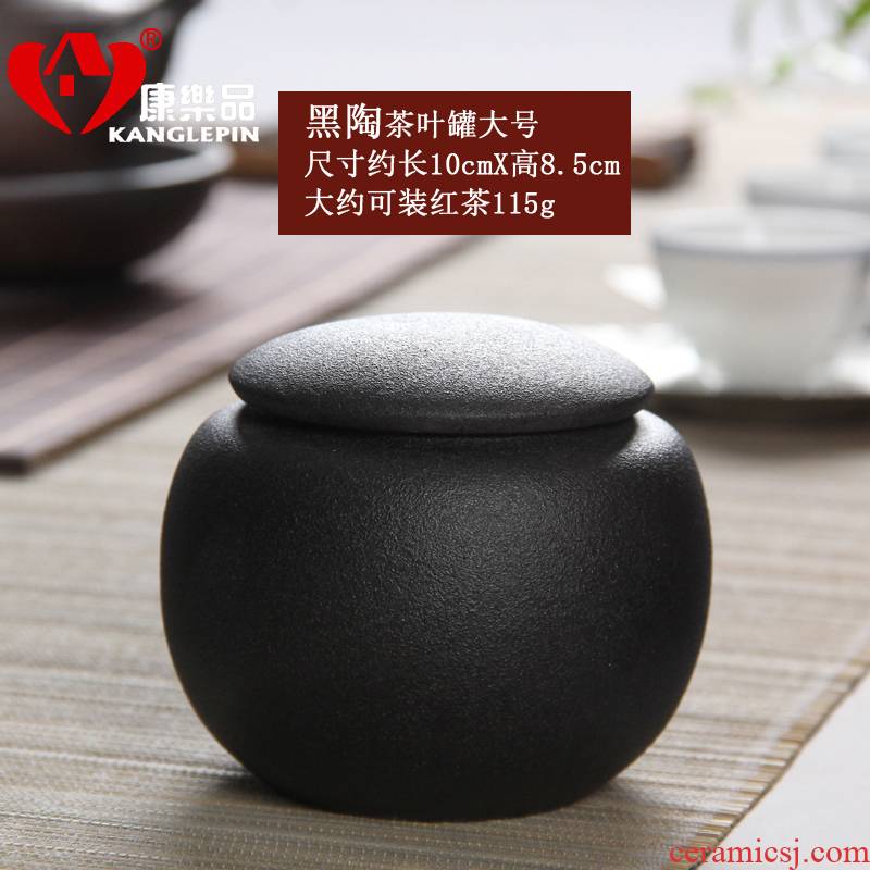 Recreational product ceramic small mini seal pot black tea caddy fixings travel pack POTS pu - erh tea Japanese coarse ceramic tea set