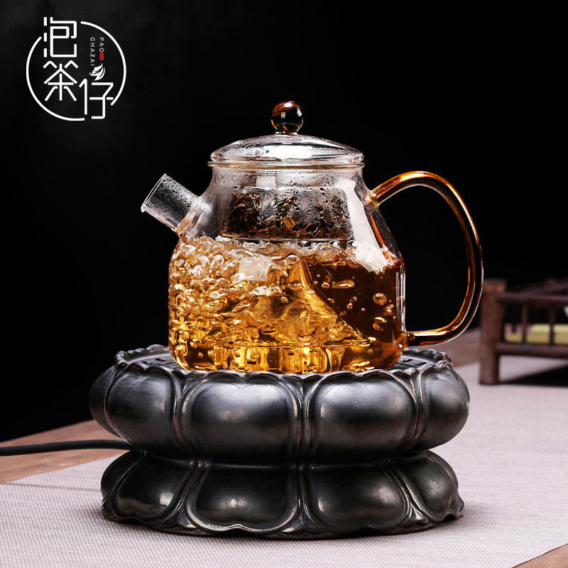 Electric TaoLu puer tea boiling pot thickening heat - resistant transparent glass teapot tea kettle small steam pot accessories