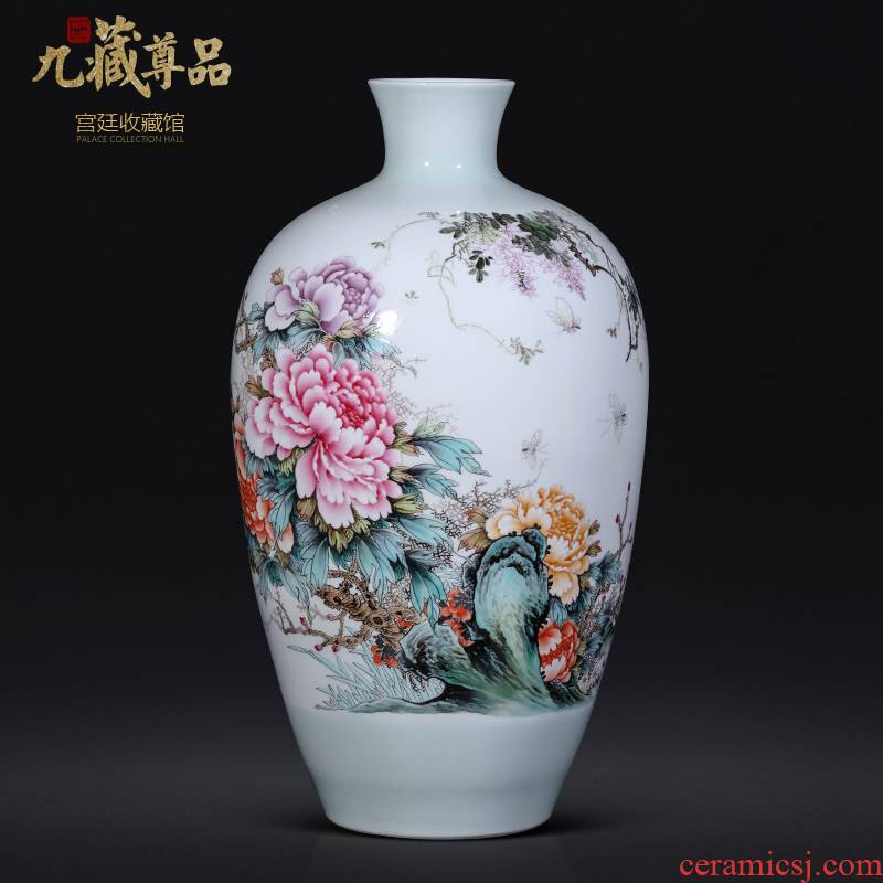 The Master of jingdezhen ceramics hand - made powder enamel bottles of Chinese style living room TV cabinet porch is decorated furnishing articles