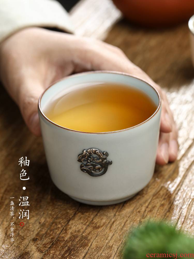 Jingdezhen pure manual nail your up curium CPU master cup sample tea cup single CPU kung fu zodiac dragon tea cups only