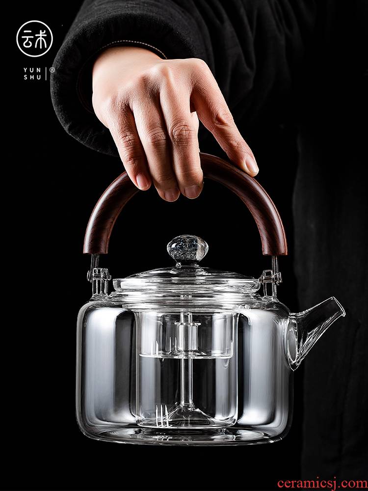 Cloud (high - temperature cooking with thick glass teapot high - capacity'm cooking household cooking kettle the tea, the electric kettle TaoLu