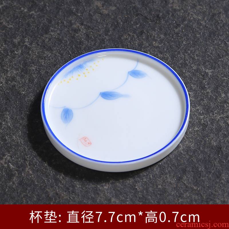 Hand - made ceramic kung fu tea cup pad insulation mat mat tea tea tea sets pad zen cup mat