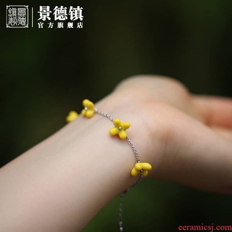 Jingdezhen flagship store of ceramic jewelry girl sweater chain necklace bracelet earrings creative pendant jewelry individual