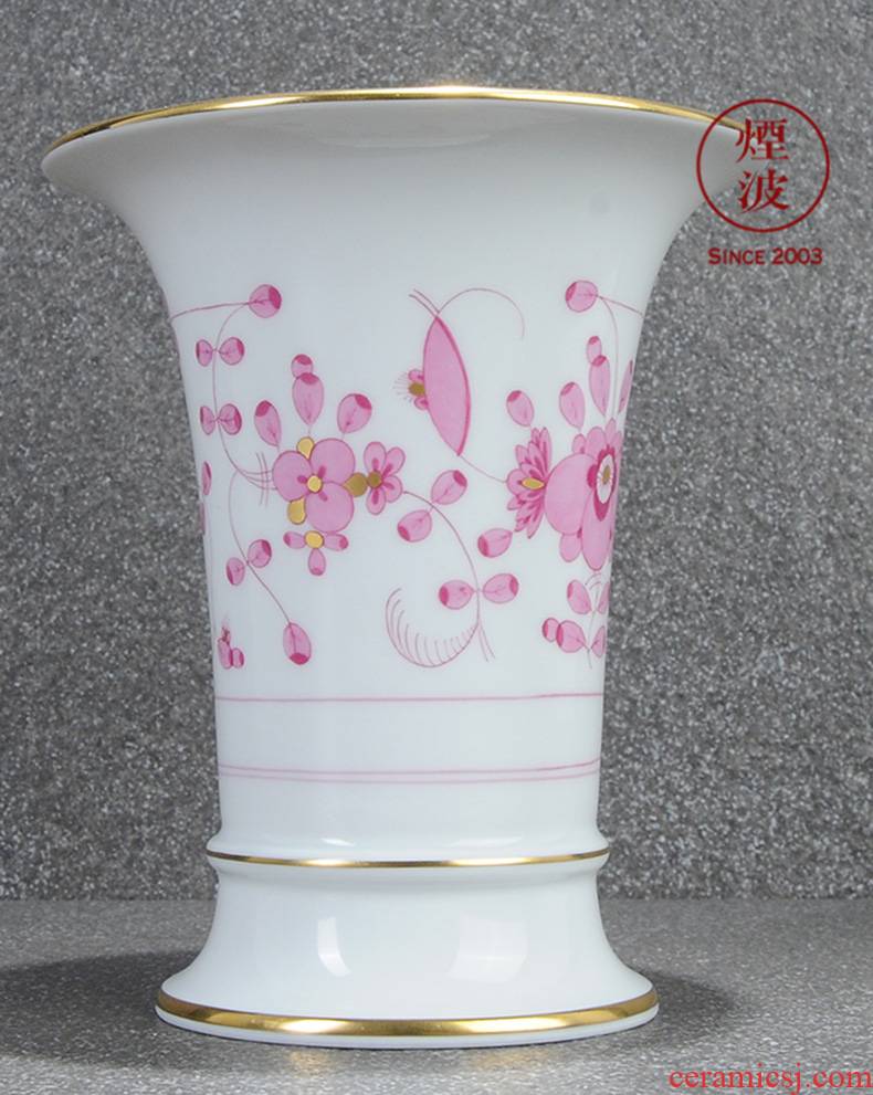 Germany mason new clipping MEISSEN porcelain powder India flower vase home furnishing articles 140 mm