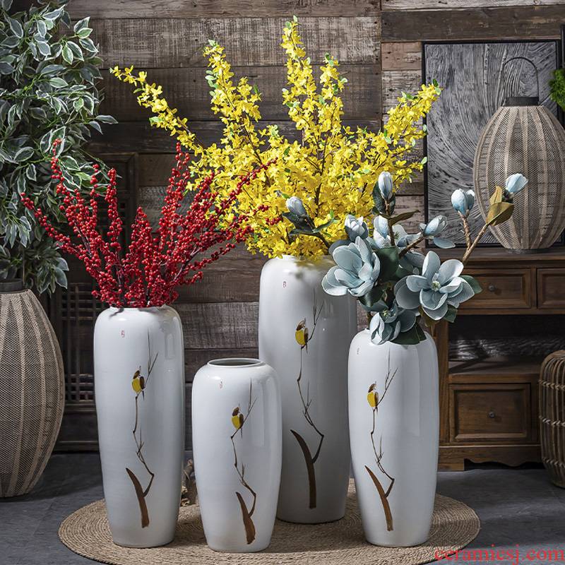 I and contracted ceramic big vase furnishing articles sitting room ground European new Chinese hydroponic flowers, flower arranging furnishing articles