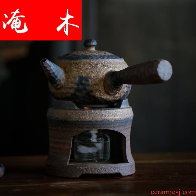 Flooded wooden Japanese style heating cooking pot heating ceramic teapot alcohol based flame burn the teapot tea house